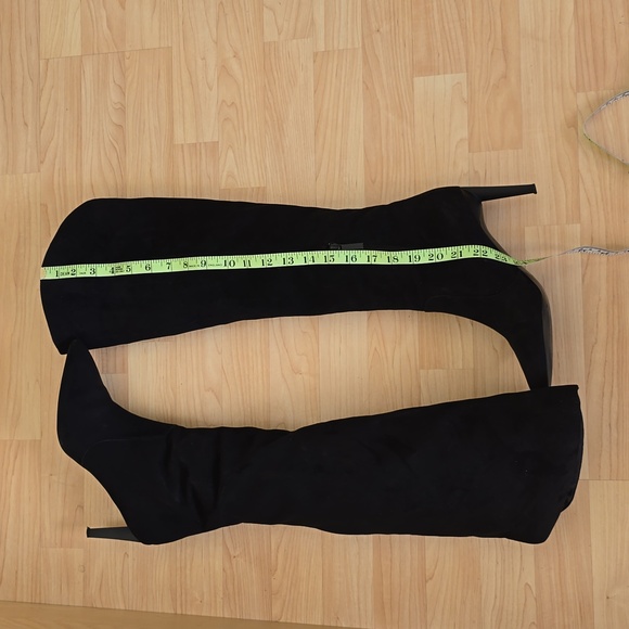 Kendall & Kylie Zanna Black Suede Sexy Over The Knee High Heels Boots Size 9M - Picture 9 of 16